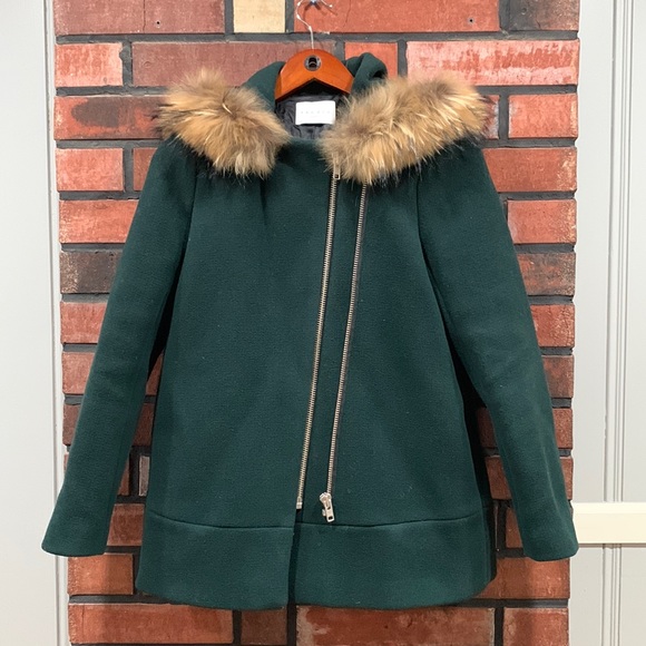 Sandro Maxa Hooded Trim Coat - Picture 2 of 11